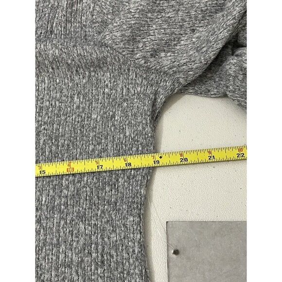 J For Justify Sweater Dress Cowl Neck Ribbed Puff Sleeve Gray Size XL - Picture 11 of 12